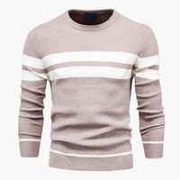 Bastian | Herrenpullover mit Streifen – Beige