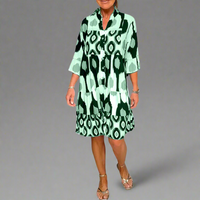 Franziska | Bedrucktes Kleid mit Wohlfühlfaktor – Grün