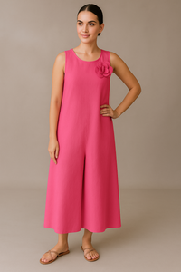 Ineke™ | Jumpsuit mit Blume – Rosa