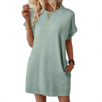 Evasha | Entspanntes Sommerkleid – Hellgrün