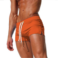 Kurze Badehose für Herren – Enganliegend mit Kordelzug – Orange