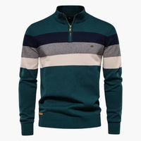 Tonio | Quarter-Zip Pullover – Grün