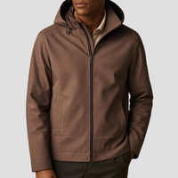 Kyran | Zip-Hoodie-Jacke – Braun