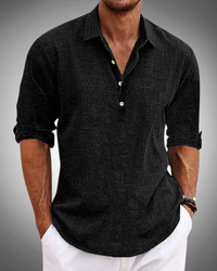Sabbio Classic Cotton Shirt – Schwarz
