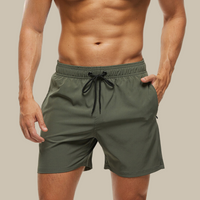 Badehose für Herren - Leichte, schnelltrocknende Badeshorts mit Stretch für den Sommer – Armee grün