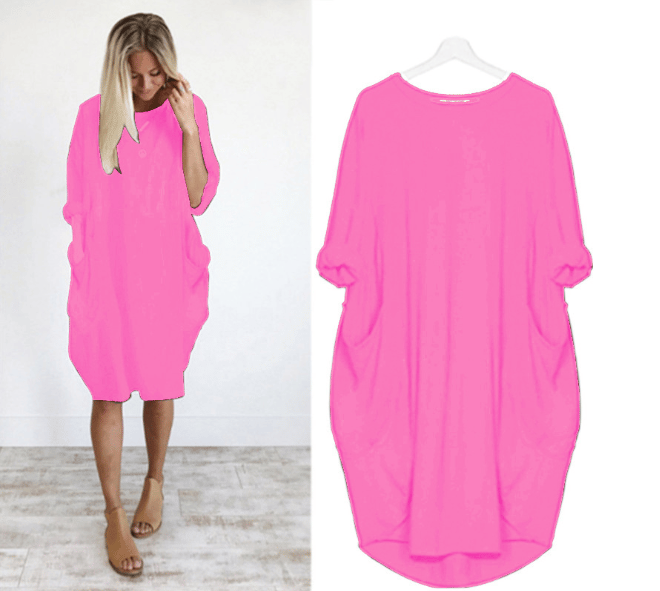 Eivy - Lässiges langes lockeres Kleid