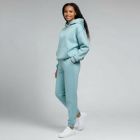 Oversized Loungewear Set für Damen mit Kapuzen Sweatshirt und Jogginghose – Hellblau
