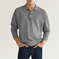 Poloshirt für Herren - Luftiges Kurzärmeliges Poloshirt für Sommer – Grau