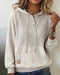 Julia | Damen Hoodie modern casual & langärmlig – Creme