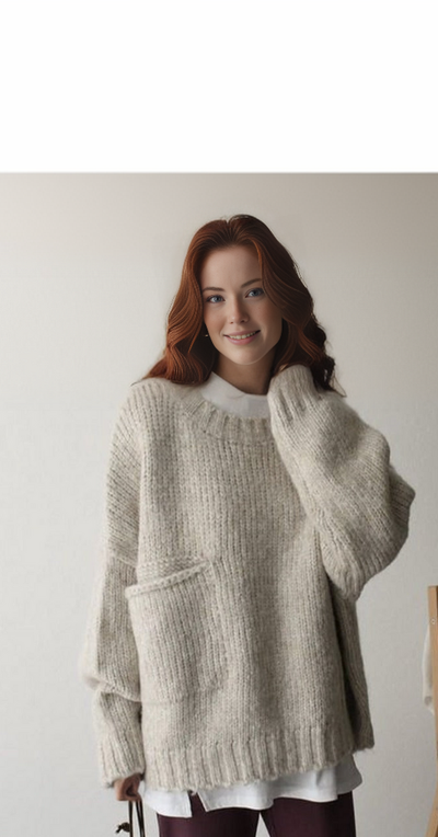 Kolis | Übergroßer Strickpullover mit Tasche