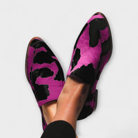 Chloe™ - Kuhmuster Loafers – Pink