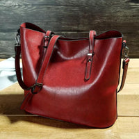 Nicole | Vintage Leder-Schulterhandtasche – Rot