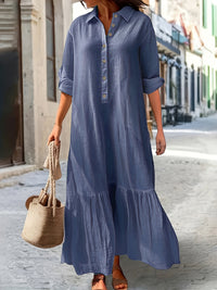 Klara | Elegantes Sommerkleid – Blau