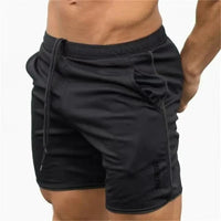 Slim Fit elastische Herren-Badehosen – Schwarz