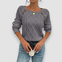 Diana | Rundhalspullover, Damenbekleidung – Grau