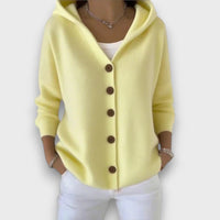 Dariane – Strickjacke mit Knopfleiste – Gelb