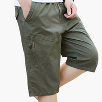 Herren-Bermudashorts mit Taschen für die alltägliche Freizeit – Oliv