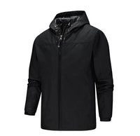 Regenjacke für Herren | Wasserdichte – Schwarz