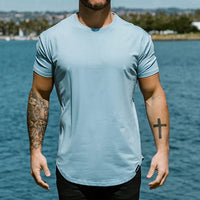 Konstantin Rundhals T-Shirt – Blau