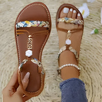 Juliana | Geflochtene Sandalen für Frauen – Hellbraun