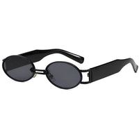 Damen Elegante Zeitlose Ovale Sonnenbrille – Schwarz