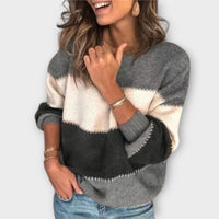 Elisa - Lässiger & kuscheliger Pullover – Grau
