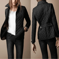 KRISTINA - GESTEPPTE TAILLIERTE JACKE – Schwarz