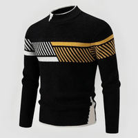 MAIK - ENG ANLIEGENDER STRICKPULLOVER – Schwarz