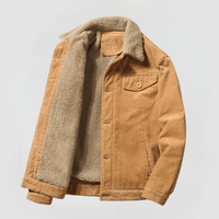 DIETRICH - CORDJACKE MIT FLEECEFUTTER – Khaki