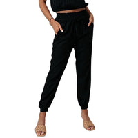 Iris - Bequeme Hose mit weitem Bein für Frauen – Schwarz