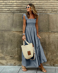 Belle | Fröhliches Retro-Sommerkleid – Grau