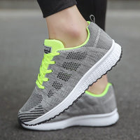 Emma | Damen Walking Sneaker Schnürung Casual Komfort Aktiv Modern – Grün