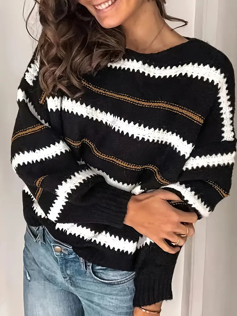Dreianis | Pullover mit Rundhalsausschnitt und überschnittenen Schultern, perfekt für die Saison