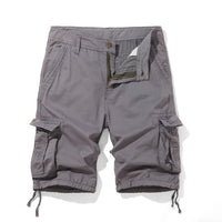 Cargo Shorts für Herren – Leichte Sommerhose mit Seitentaschen – Grau