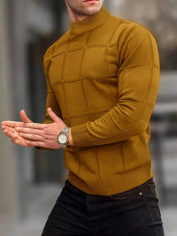 Nunzio - Komfortabel Gestrickt Rollkragen Pullover – Braun