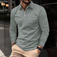Kurzarmshirt für Herren - Modernes T-Shirt mit Reißverschluss – Grau