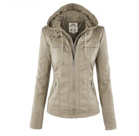 Kovath | Solide Lederjacke mit Revers – Aprikose