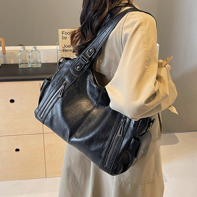 Aviana - Klassische Vintage-Lederhandtasche