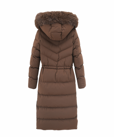 Aniela | Elegante Lange Jacke mit Pelz