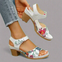 Marisa | Handcrafted Premium Peep-Toe Sandals – Weiß
