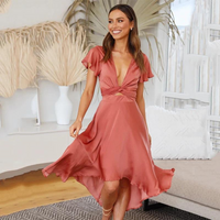 Manon - Fließendes Vintage-Kleid – Orange