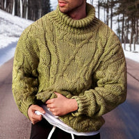 Poinethra | Stylischer Strickpullover – Grün
