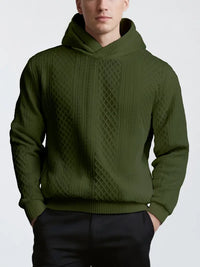 Karah - Langärmeliger Strick Kapuzenpullover – Grün