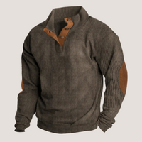 Allen | Kordpullover mit Stehkragen – Braun