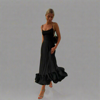 Caldruna | Luftiges Maxikleid mit Stil – Schwarz