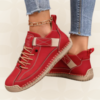Margreet - Damen Bequeme Orthopädische Sneakers mit Dämpfung – Rot