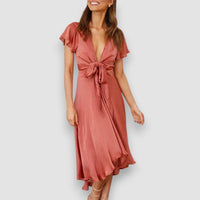Phailin | Fließendes Vintage-Kleid – Rosa