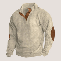 Allen | Kordpullover mit Stehkragen – Beige