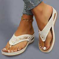 Mira | Retro Sandalen für Damen mit Fußgewölbeunterstützung – Bequem und Stylisch – Weiß