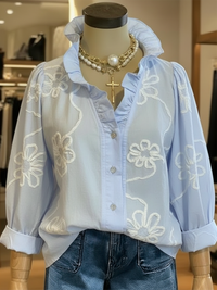 Britta | Komfortable Damen Freizeitbluse elegant – Blau